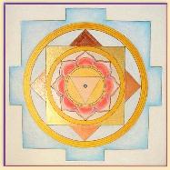 Bagla-Mukhi yantra geometric painting