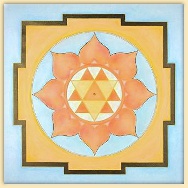 Shri Yantra pastel geometric painting