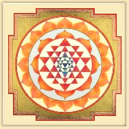 Shri Yantra geometric painting