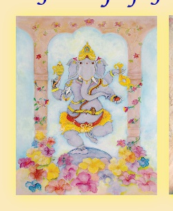 Ganesha in floral archway